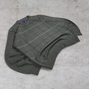 Mens‎ vintage heavyweight olive green saddlebred striped size Xtra Large Sweater